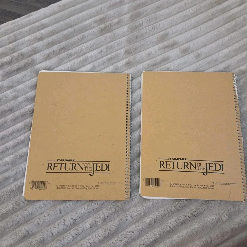 Lot Of 2 1983 Starwars Return Of The Jedi Notebook Vintage Memorabilia